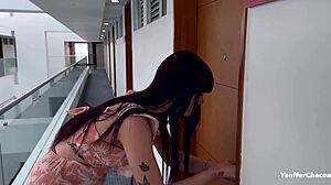 Risky Dick Sucking With Latina Couple And Bodybuilder