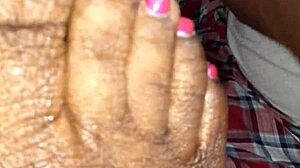 Wife's feet get lotioned into intense footjob fetish action!