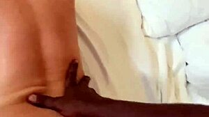 Hot Brunette Petite 18+ Milf Stretched Out And Creampied By Big Black Cock