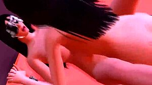Lesbian animations with toys and fingering