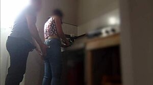 Does my stepsister enjoy cooking while I fuck her and cum in her mouth?