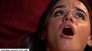 Lana Roy In Stockings Bent Over For Doggystyle And Assfucking With Two Men In Lingerie, Masturbating To Orgasm.