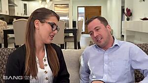 Trickery leads real estate agent to sell house and pussy with blowjob, doggystyle, and facial