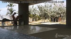 Twinks Fuck Anal Near Football Field While Friends Play