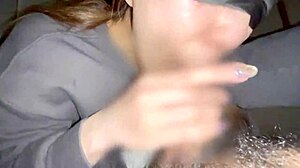 smartphone shot of 30s housewife giving extreme vacuum blowjob in dm training diary part 1