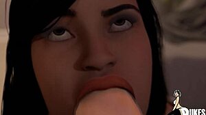 wife enjoys bbc at wild cocktail party