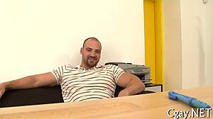 hunks compete in a challenging homosexual event with intense physical displays