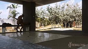 Twinks Fuck Anal Near Football Field While Friends Play