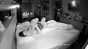 i watch my lesbian amateur girlfriend masturbate with her tongue on my pussy in our voyeur night vision homemade video, feeling so turned on and intimate