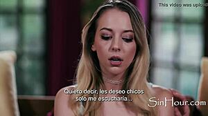 European stepmoms and stepdaughter share lesbian licking of pussies in taboo encounter.