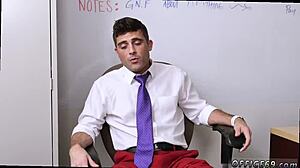 straight guy experiences his first gay blowjob as lance's big birthday surprise.