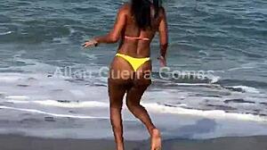 dana bueno gets creampie after sunscreen and bikini check