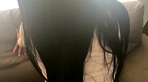 My cock penetrates the real amateur Latina’s pussy and she cums