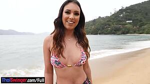 Brazilian Hottie Amanda Borges Bent Over for Intense Anal