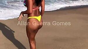 dana bueno gets creampie after sunscreen and bikini check