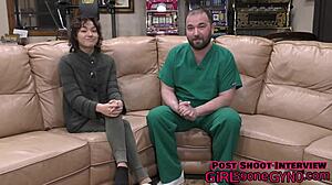 curly cutie brooklyn rossi spreads for her first gyno exam with doctor tampa