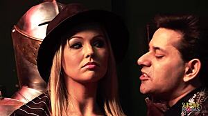 Lucky Dude Gets Two Sluts Sharing His Cock With Big Tits And Riding