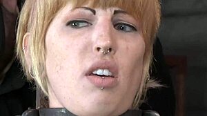 Bound submissive groped and anally drilled with toys