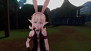 impudent bunny girl shuri in 3d hentai game