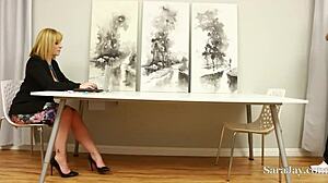 horny milf sara jay gives her employee a big raise for making her cum