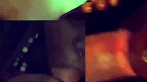 Ebony Amateur Deepthroats Cock in Homemade Interracial Scene