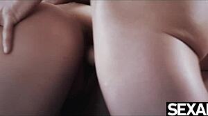 Her Sexy Big Tits Swing As Lover Fucks Her Doggy Style