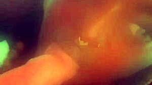 Ebony Amateur Deepthroats Cock in Homemade Interracial Scene