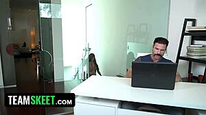 anya ivy and mya mays suck stepdad's interracial cock hard