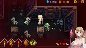 Anime Teen Sally's Virgin Pussy And Ass Creampied By Demon Karen In Dungeon Escape