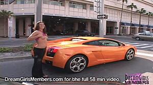 Fun public flashing with a daring university student in Florida