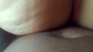 Redhead amateur cums intensely on massive interracial cock in POV.