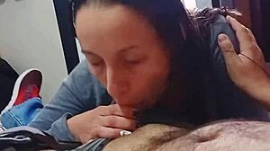 Roommate Gives Blowjob After Bath Leading to Orgasm