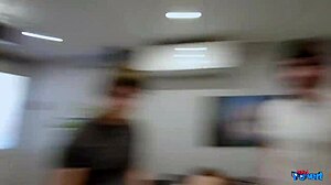 Cute ebony babe fucks white boss in pov blowjob doggystyle amateur interracial sex 😏