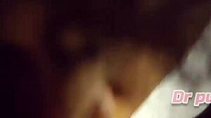 Ebony beauty deepthroats huge white cock while cuckold parties