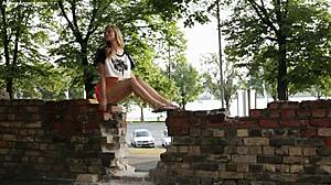 I can't stop watching Patritcy strip in sporty style.