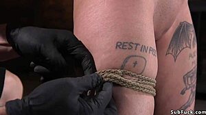 hey there, see this dark-haired slave bound in a tight hogtie?