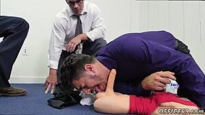 Intriguing gay male explores first-time solo play with oral and hand action