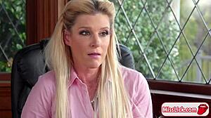 Sexy Principal Licks And Fingers Her Student