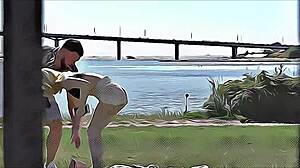 cartoon 2 doc makes busty blonde squirting with fingering and riding