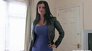 Husband watches wife get taken doggystyle in closet