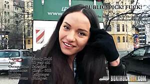 brunette bends over for big cock doggystyle after playing with toys, cumming on her ass