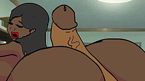 Fucking the sexy BBW ebony Nigerian usher from the party