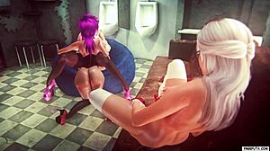 Blonde Hentai Shemale Fucking in 3D Anime