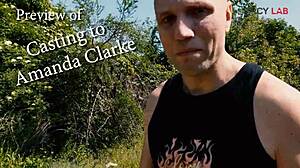 Casting Amanda Clarke Outdoors with Barefoot Blowjob Action in a Wild Interview Setting. Her Feet Steal the Show!