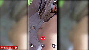 second video call to the attractive crystal housewife