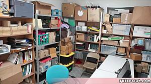 Petite Brunette Anastasia Caught Stealing Sex Toy and Forced to Offer Her Tight Pussy for Rough Doggystyle Blowjob