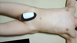 Secret Account Boy Strokes Cock with Vibrating Rotor