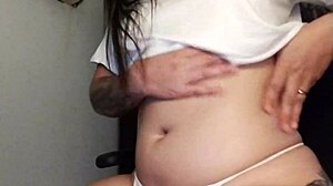 lucyplay pours cream all over her body and tattoos while chatting with you