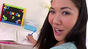 london keyes gives huge cock pov blowjob and takes cum facial