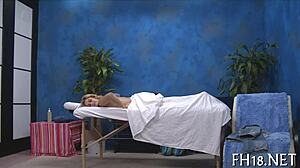 Seductive massage turns into steamy sex photos